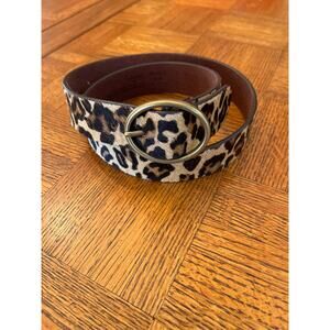 American Eagle Leather Calfskin animal print belt M